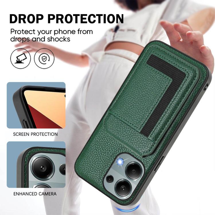For Redmi Note 13 Pro 4G / Poco M6 Pro CX01 Detachable Magsafe Magnetic Card Bag Phone Case