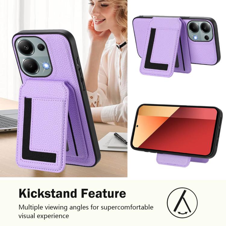 For Redmi Note 13 Pro 4G / Poco M6 Pro CX01 Detachable Magsafe Magnetic Card Bag Phone Case