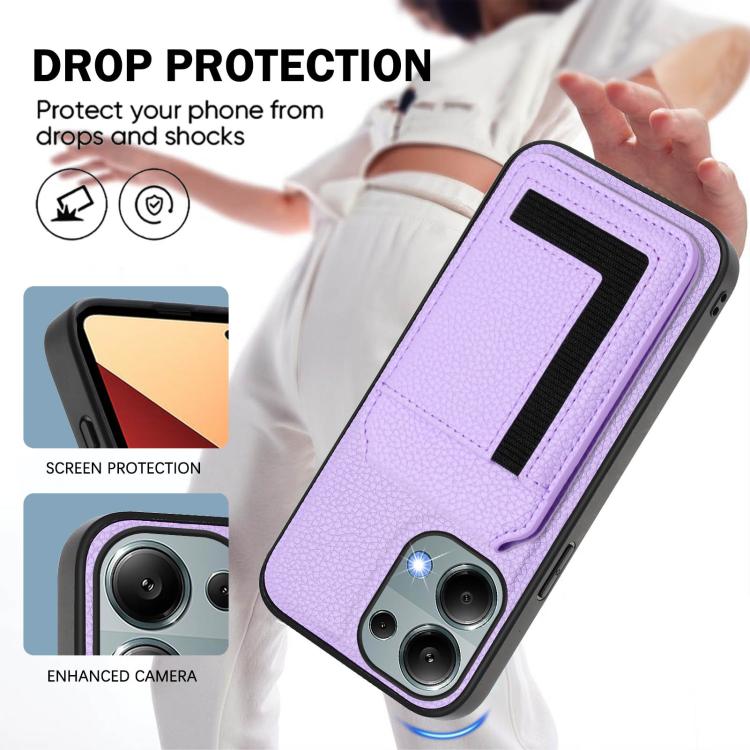 For Redmi Note 13 Pro 4G / Poco M6 Pro CX01 Detachable Magsafe Magnetic Card Bag Phone Case