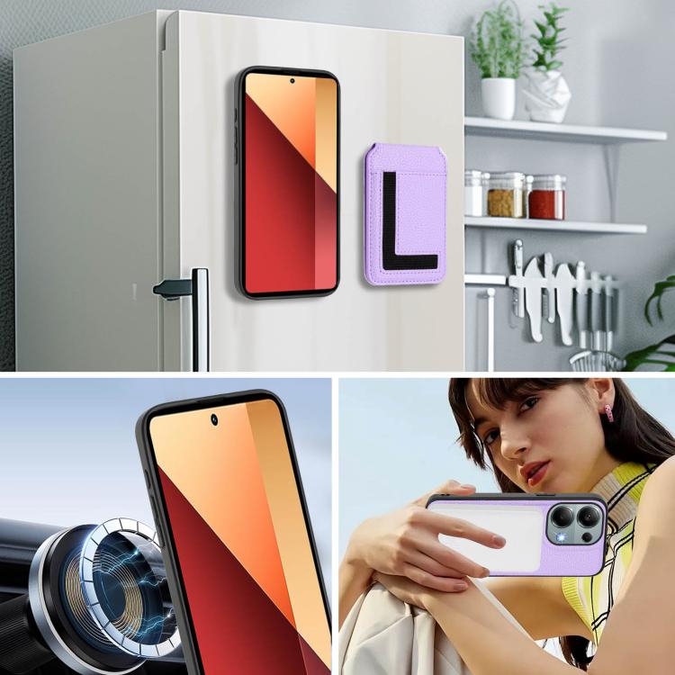 For Redmi Note 13 Pro 4G / Poco M6 Pro CX01 Detachable Magsafe Magnetic Card Bag Phone Case