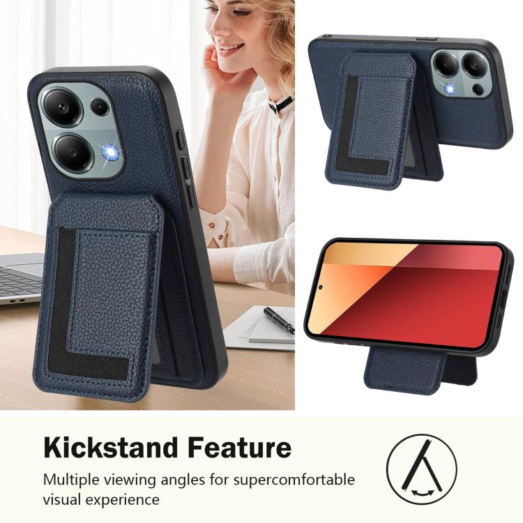 For Redmi Note 13 Pro 4G / Poco M6 Pro CX01 Detachable Magsafe Magnetic Card Bag Phone Case