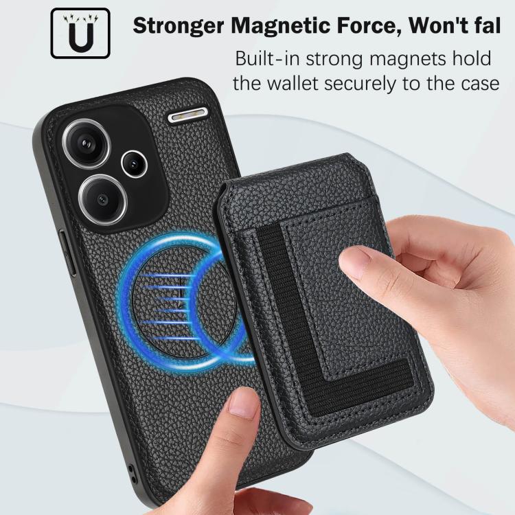 For Redmi Note 13 Pro+ CX01 Detachable Magsafe Magnetic Card Bag Phone Case