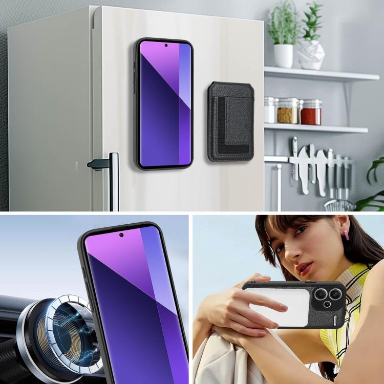 For Redmi Note 13 Pro+ CX01 Detachable Magsafe Magnetic Card Bag Phone Case