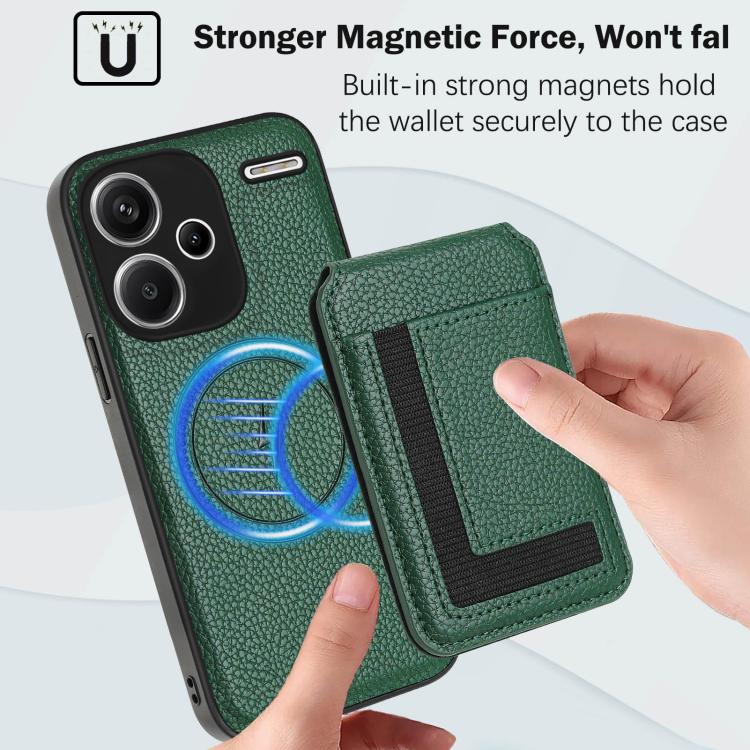 For Redmi Note 13 Pro+ CX01 Detachable Magsafe Magnetic Card Bag Phone Case