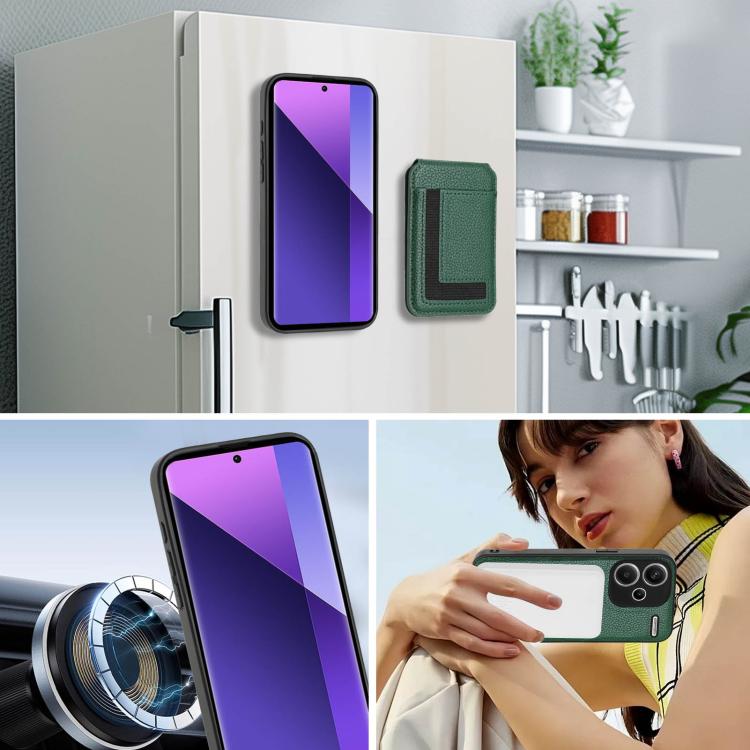 For Redmi Note 13 Pro+ CX01 Detachable Magsafe Magnetic Card Bag Phone Case
