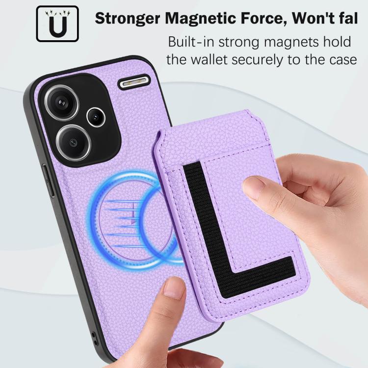 For Redmi Note 13 Pro+ CX01 Detachable Magsafe Magnetic Card Bag Phone Case