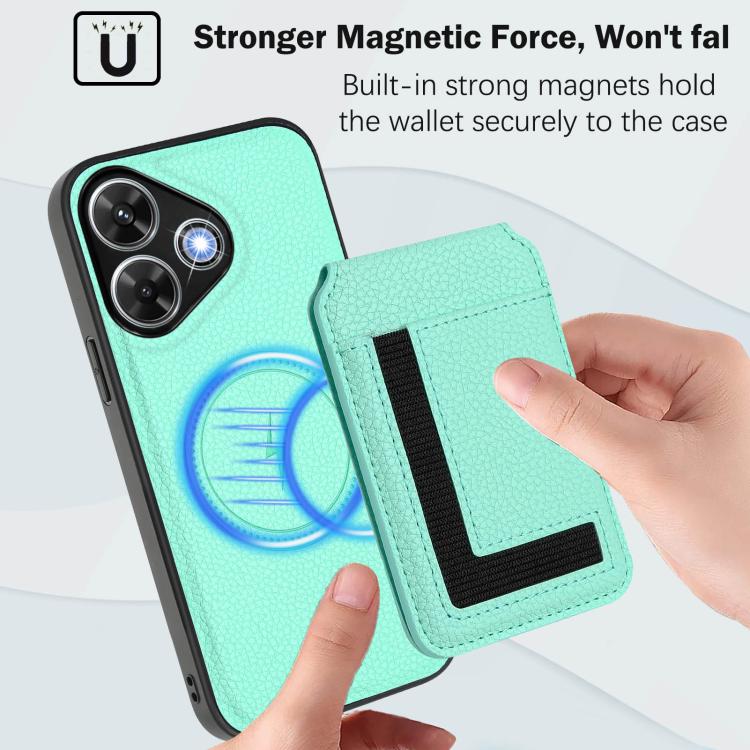 For Redmi Note 13R / 13 4G / 13 5G CX01 Detachable Magsafe Magnetic Card Bag Phone Case