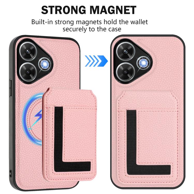 For Redmi Note 13R / 13 4G / 13 5G CX01 Detachable Magsafe Magnetic Card Bag Phone Case