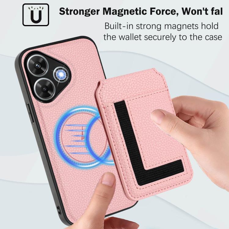 For Redmi Note 13R / 13 4G / 13 5G CX01 Detachable Magsafe Magnetic Card Bag Phone Case