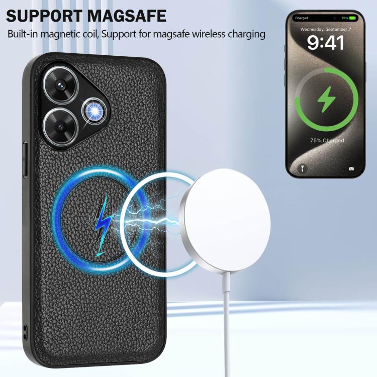 For Redmi Note 13R / 13 4G / 13 5G CX01 Detachable Magsafe Magnetic Card Bag Phone Case