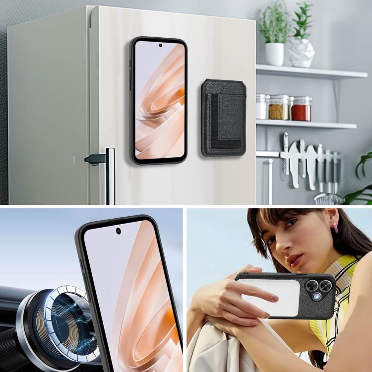 For Redmi Note 13R / 13 4G / 13 5G CX01 Detachable Magsafe Magnetic Card Bag Phone Case