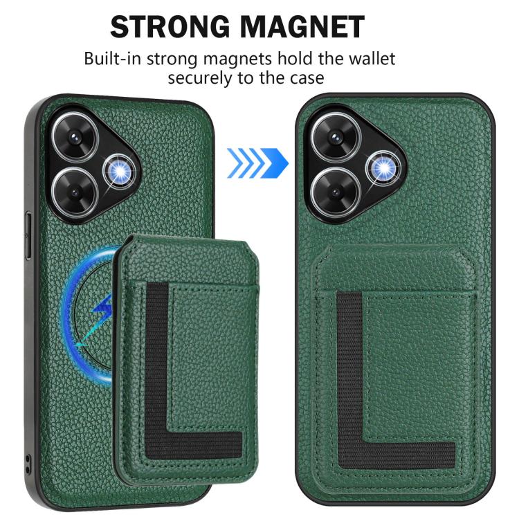 For Redmi Note 13R / 13 4G / 13 5G CX01 Detachable Magsafe Magnetic Card Bag Phone Case