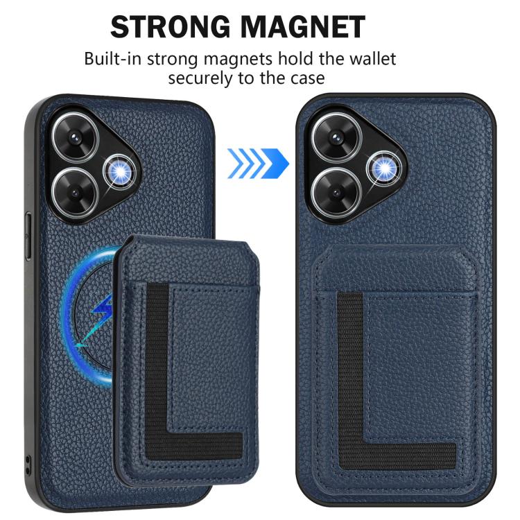 For Redmi Note 13R / 13 4G / 13 5G CX01 Detachable Magsafe Magnetic Card Bag Phone Case