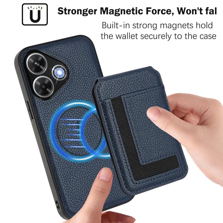 For Redmi Note 13R / 13 4G / 13 5G CX01 Detachable Magsafe Magnetic Card Bag Phone Case