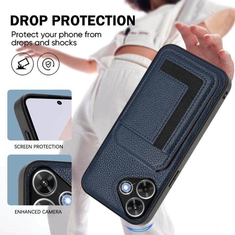 For Redmi Note 13R / 13 4G / 13 5G CX01 Detachable Magsafe Magnetic Card Bag Phone Case