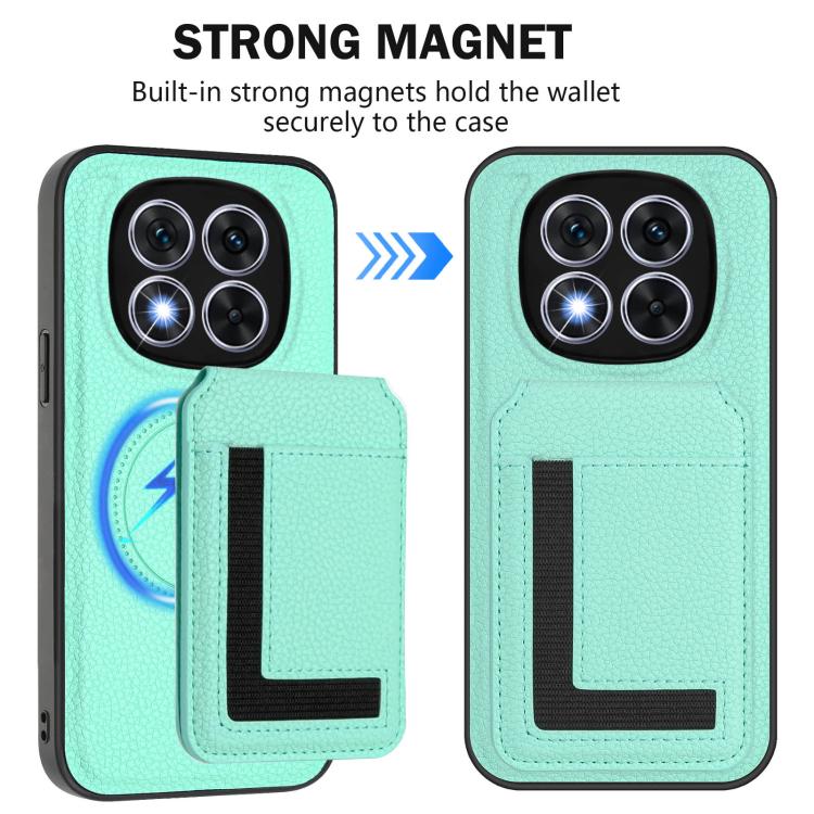For Redmi Note 14 Pro 5G CX01 Detachable Magsafe Magnetic Card Bag Phone Case