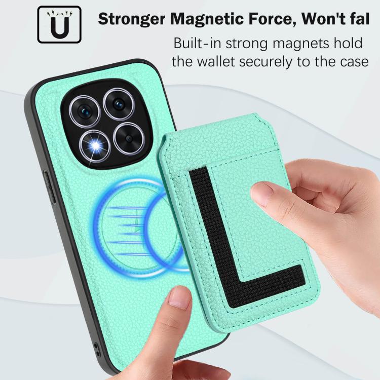 For Redmi Note 14 Pro 5G CX01 Detachable Magsafe Magnetic Card Bag Phone Case