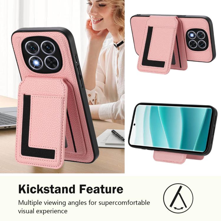 For Redmi Note 14 Pro 5G CX01 Detachable Magsafe Magnetic Card Bag Phone Case