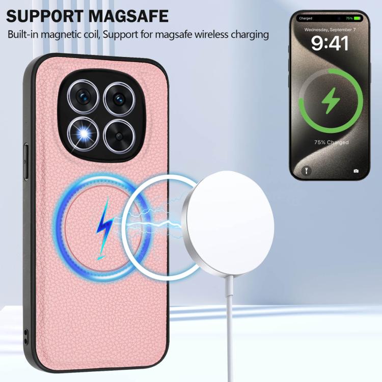 For Redmi Note 14 Pro 5G CX01 Detachable Magsafe Magnetic Card Bag Phone Case