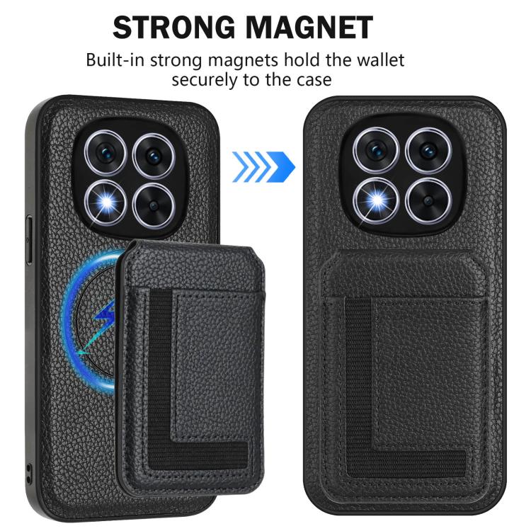 For Redmi Note 14 Pro 5G CX01 Detachable Magsafe Magnetic Card Bag Phone Case