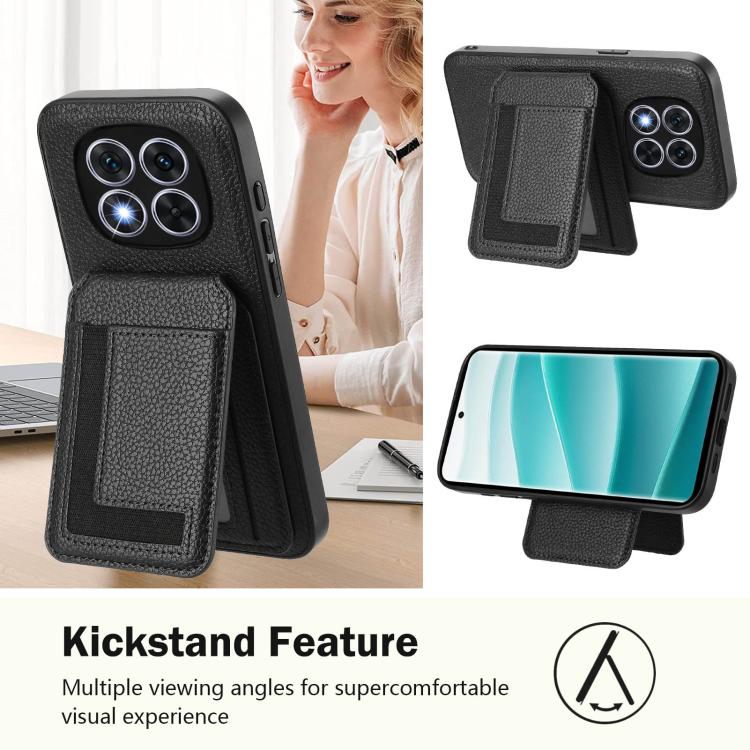 For Redmi Note 14 Pro 5G CX01 Detachable Magsafe Magnetic Card Bag Phone Case