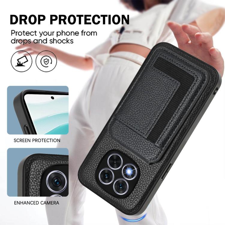 For Redmi Note 14 Pro 5G CX01 Detachable Magsafe Magnetic Card Bag Phone Case