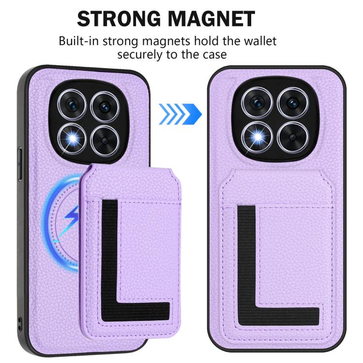 For Redmi Note 14 Pro 5G CX01 Detachable Magsafe Magnetic Card Bag Phone Case