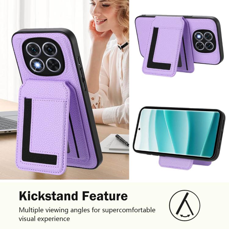 For Redmi Note 14 Pro 5G CX01 Detachable Magsafe Magnetic Card Bag Phone Case