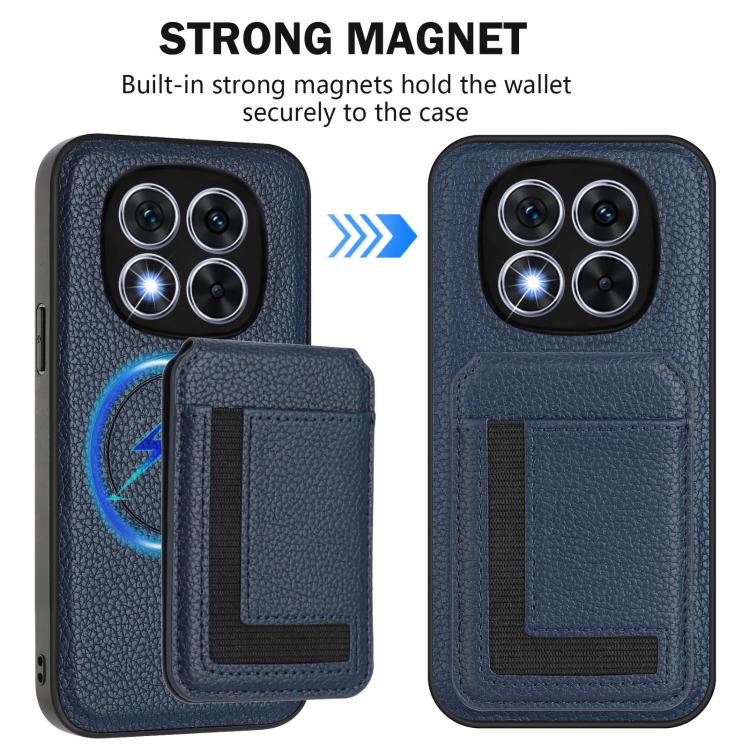 For Redmi Note 14 Pro 5G CX01 Detachable Magsafe Magnetic Card Bag Phone Case