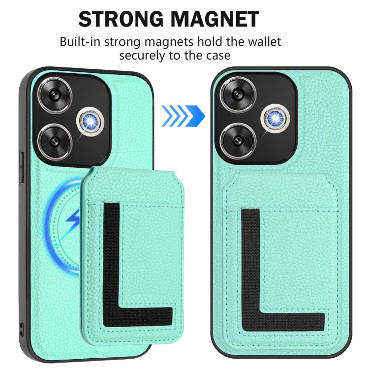 For Redmi  Turbo 3 / Poco F6 India CX01 Detachable Magsafe Magnetic Card Bag Phone Case