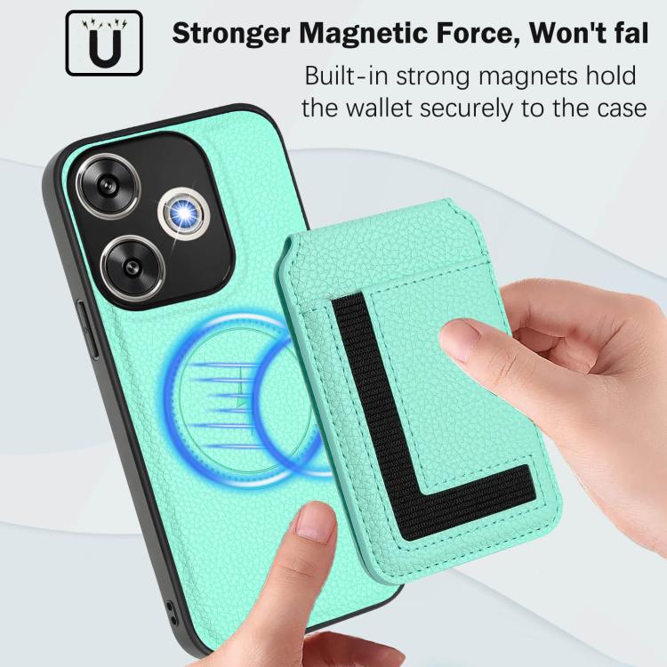 For Redmi  Turbo 3 / Poco F6 India CX01 Detachable Magsafe Magnetic Card Bag Phone Case