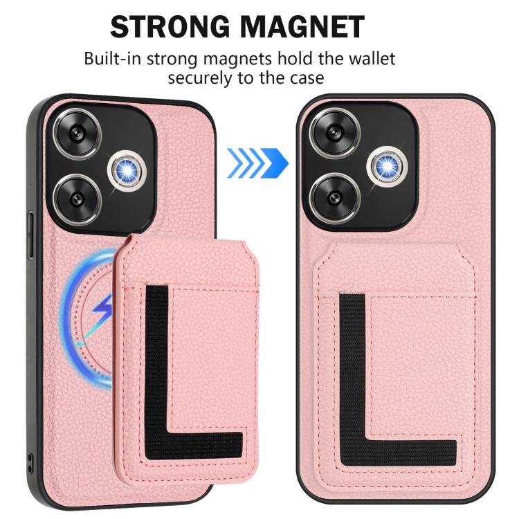 For Redmi  Turbo 3 / Poco F6 India CX01 Detachable Magsafe Magnetic Card Bag Phone Case