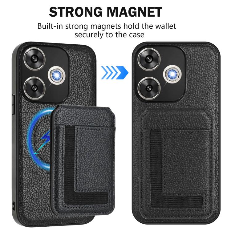 For Redmi  Turbo 3 / Poco F6 India CX01 Detachable Magsafe Magnetic Card Bag Phone Case
