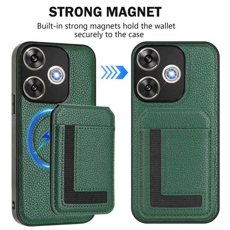 For Redmi  Turbo 3 / Poco F6 India CX01 Detachable Magsafe Magnetic Card Bag Phone Case