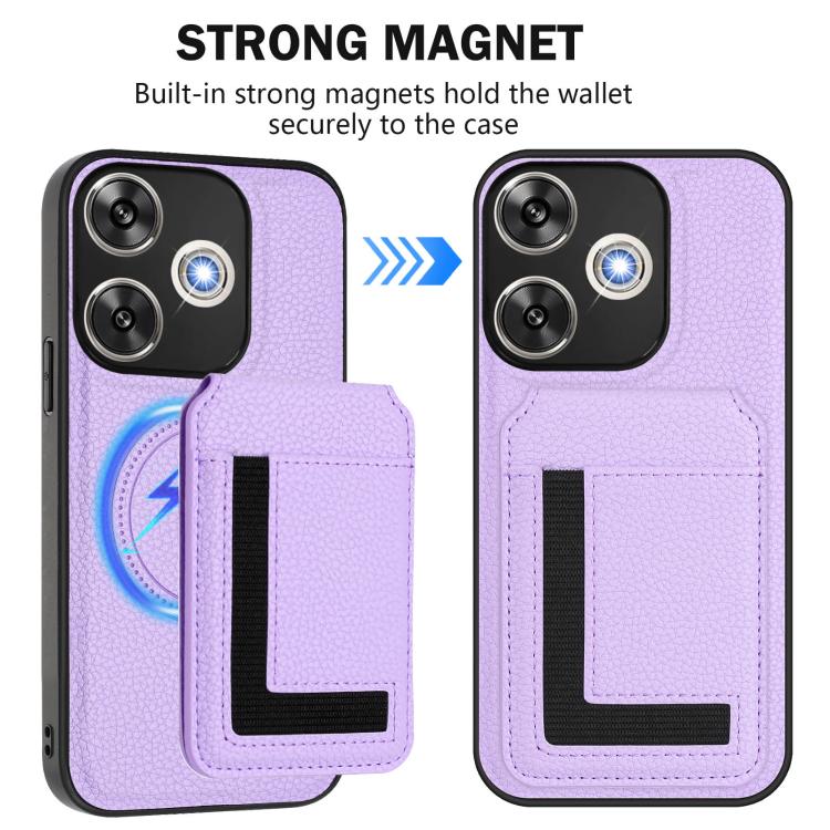 For Redmi  Turbo 3 / Poco F6 India CX01 Detachable Magsafe Magnetic Card Bag Phone Case