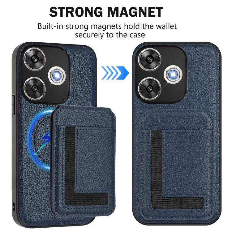 For Redmi  Turbo 3 / Poco F6 India CX01 Detachable Magsafe Magnetic Card Bag Phone Case