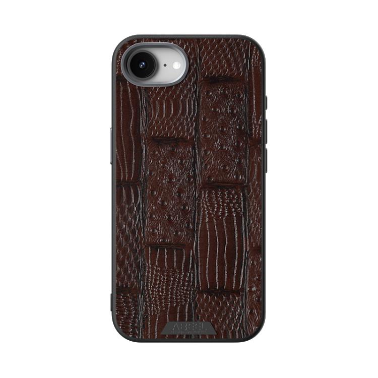 For iPhone 17e / 16e ABEEL Beast Pattern 6D Micro-Embossed MagSafe Genuine Leather Phone Case
