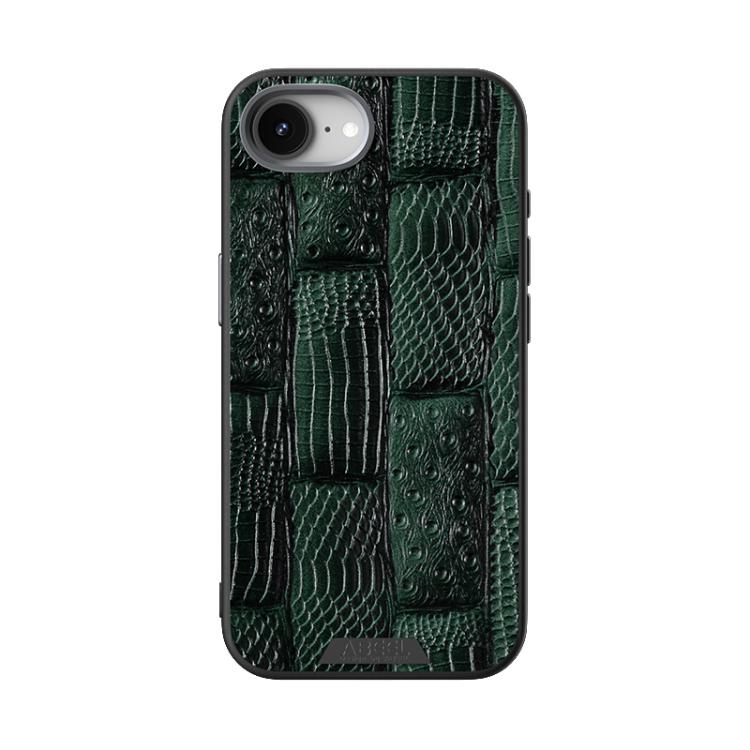 For iPhone 17e / 16e ABEEL Beast Pattern 6D Micro-Embossed MagSafe Genuine Leather Phone Case