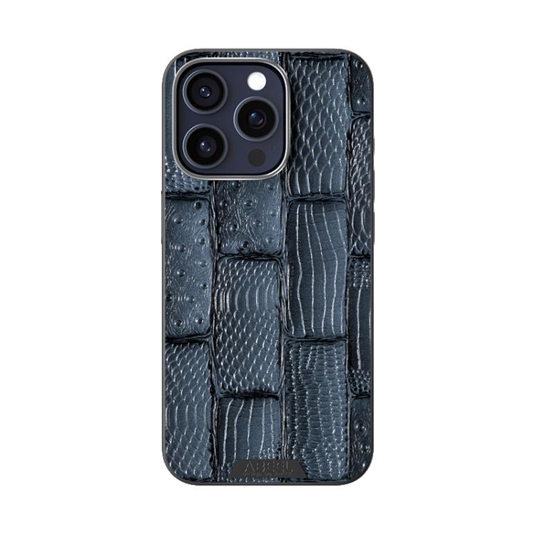 For iPhone 13 Pro Max ABEEL Beast Pattern 6D Micro-Embossed MagSafe Genuine Leather Phone Case