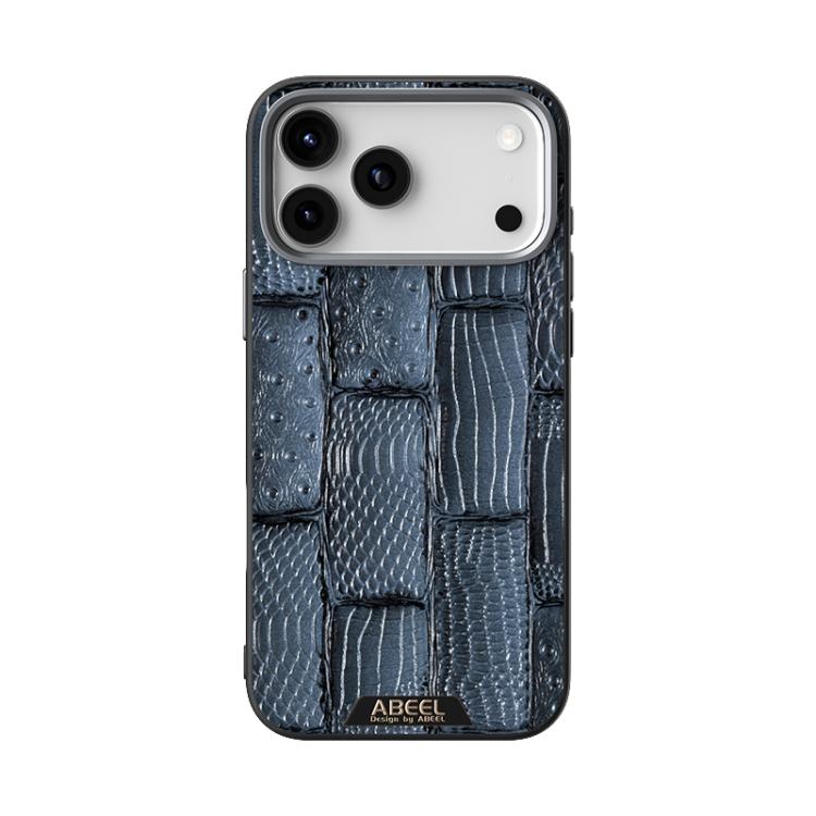For iPhone 17 Pro Max ABEEL Beast Pattern 6D Micro-Embossed MagSafe Genuine Leather Phone Case