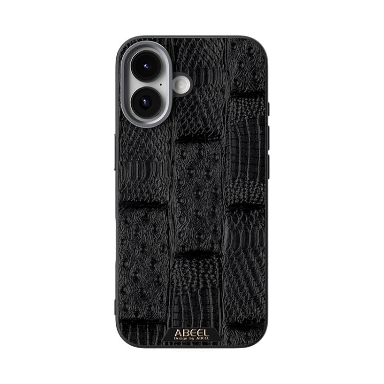 For iPhone 17 ABEEL Beast Pattern 6D Micro-Embossed MagSafe Genuine Leather Phone Case