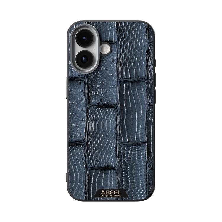 For iPhone 17 ABEEL Beast Pattern 6D Micro-Embossed MagSafe Genuine Leather Phone Case