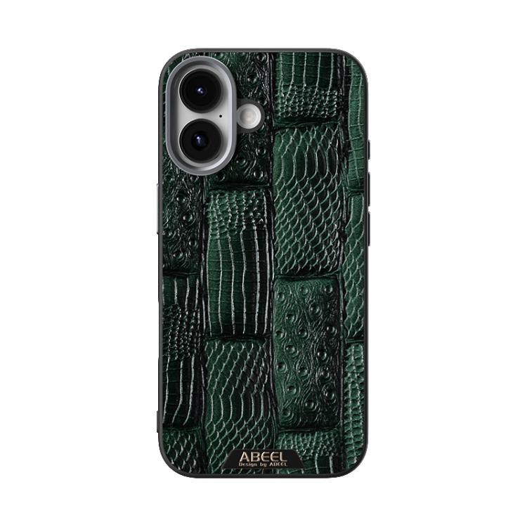 For iPhone 17 ABEEL Beast Pattern 6D Micro-Embossed MagSafe Genuine Leather Phone Case