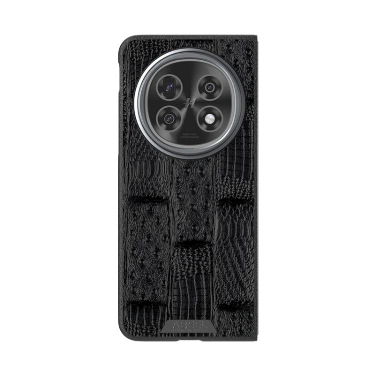 For OPPO Find N5 ABEEL Beast Pattern 6D Micro-Embossed MagSafe Genuine Leather Phone Case