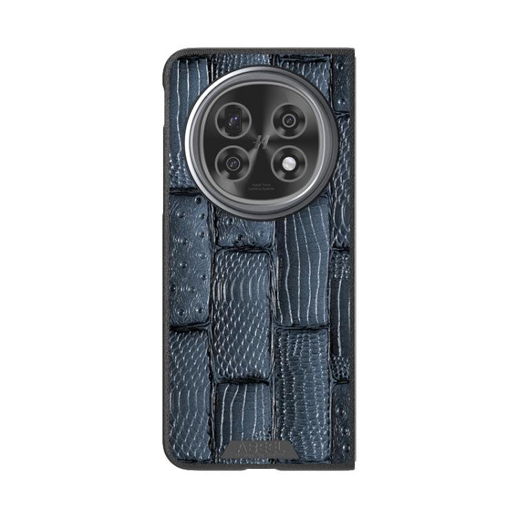 For OPPO Find N5 ABEEL Beast Pattern 6D Micro-Embossed MagSafe Genuine Leather Phone Case