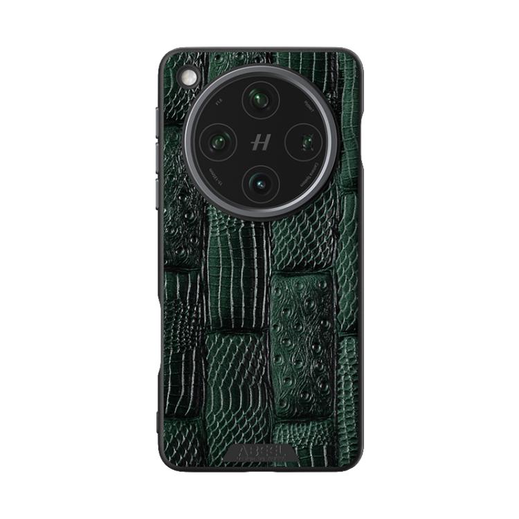 For OPPO Find X8 Pro ABEEL Beast Pattern 6D Micro-Embossed MagSafe Genuine Leather Phone Case