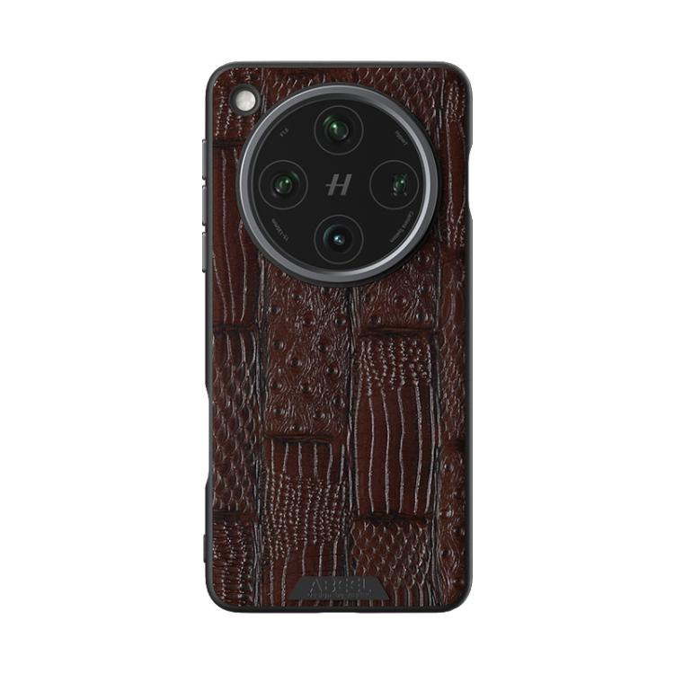 For OPPO Find X8 ABEEL Beast Pattern 6D Micro-Embossed MagSafe Genuine Leather Phone Case