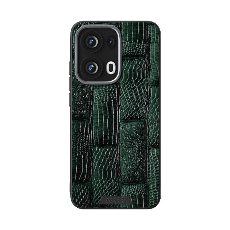 For OPPO Reno13 Pro Global ABEEL Beast Pattern 6D Micro-Embossed MagSafe Genuine Leather Phone Case