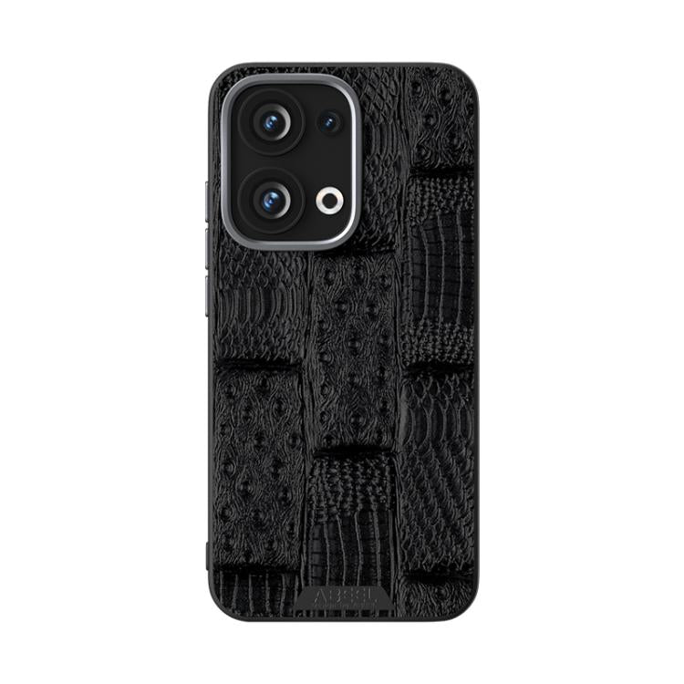 For OPPO Reno13 Global ABEEL Beast Pattern 6D Micro-Embossed MagSafe Genuine Leather Phone Case