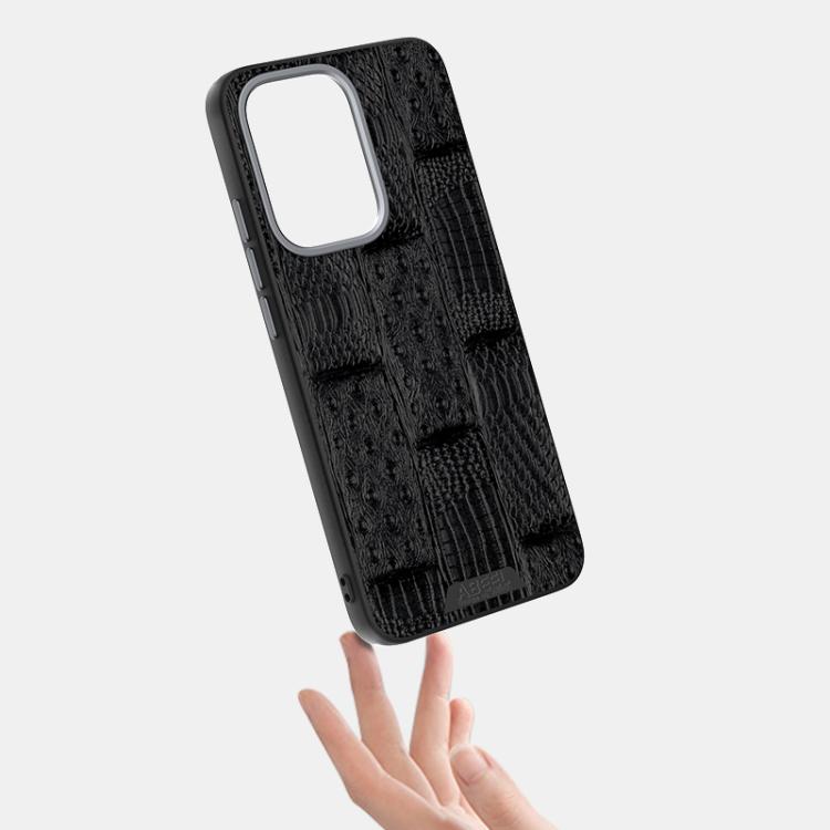 For OPPO Reno13 Global ABEEL Beast Pattern 6D Micro-Embossed MagSafe Genuine Leather Phone Case